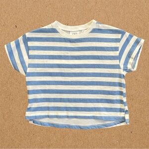 ZARA Baby Striped T-Shirt, blue